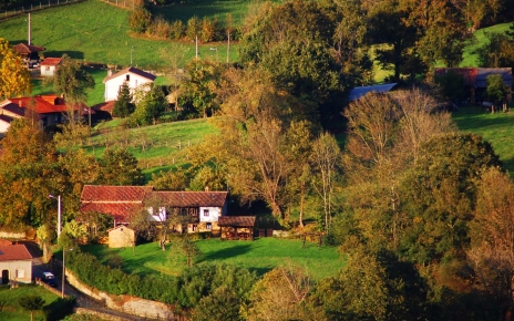 The villa set in private land is close to a little village