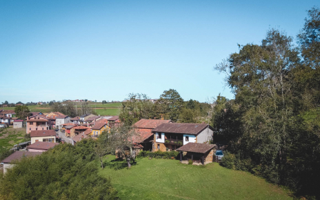 The villa set in private land is close to a little village