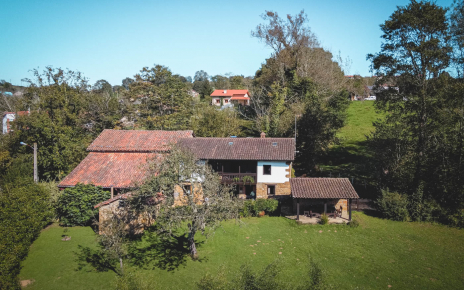 The villa set in private land is close to a little village