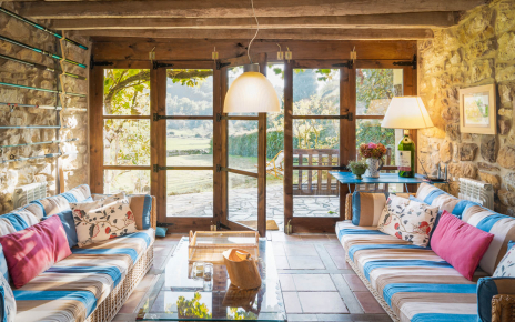 Reception room continues to a sitting area out to the garden terrace