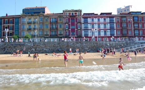 Urban beach in Gijon
