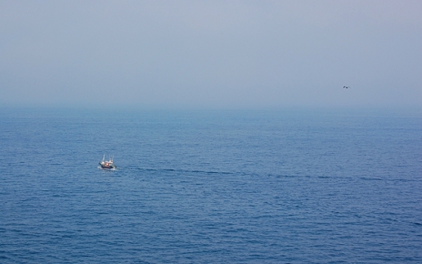A fishing boat on the Atalantic ocean