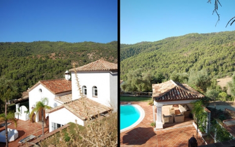 Front and back of the property seen from above