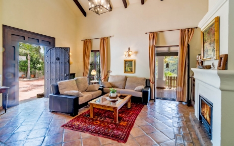 Lounge with doors to terraces and porch