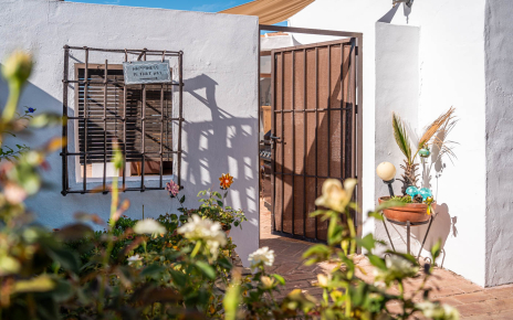 Main door from private parking area