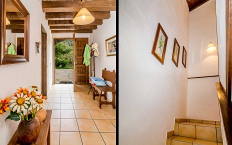 The villa is on two floors