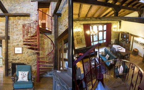 Iron staircase forged by a well-known local artisan