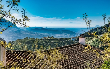 Africa mountains in the far distance