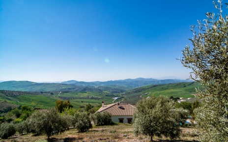 Villa seen from the back, you are in total privacy