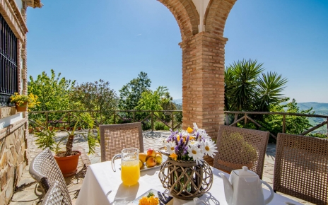Furnished porch for outdoor meals