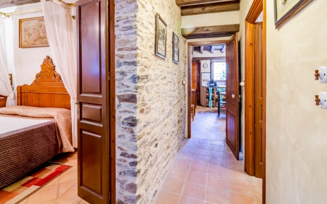 Hallway seen from terrace / patio, kitchen on far end 