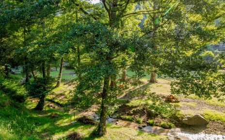 La propiedad se encuentra justo encima del pequeño río