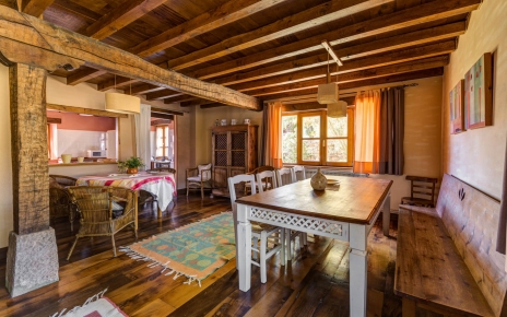 Suelos de madera y techos con vigas