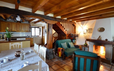 Open plan arrangement with woodburner