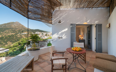 Furnished patio by bedroom