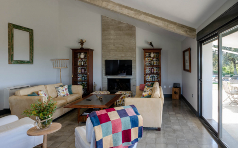 Living area with sliding doors to terraces