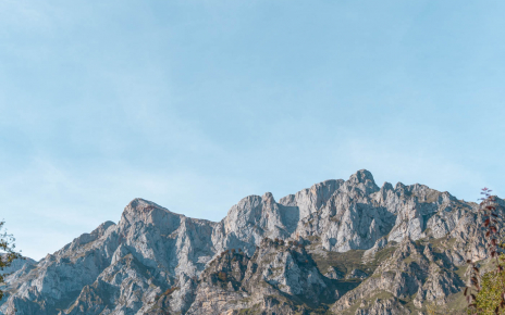 Dramatic high mountain scenery 