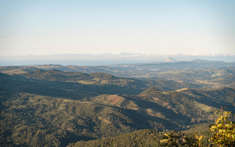 Vistas a Gibraltar y Marruecos en días claros