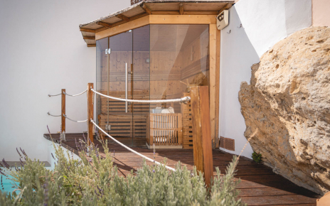 Finnish sauna with dry heat