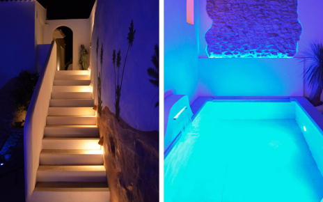 Totally private pool with lighting system