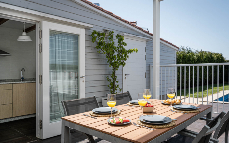 Outdoor living includes an additional outdoor kitchen