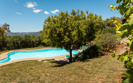 Garden Bedroom on the right with pool below