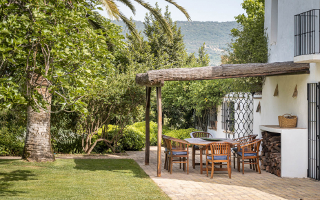 Shaded spot on one side of the house