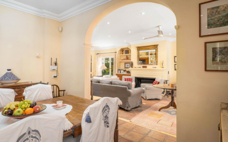 Dining rooms leads to living area