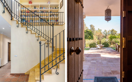 The villa is arranged on two floors