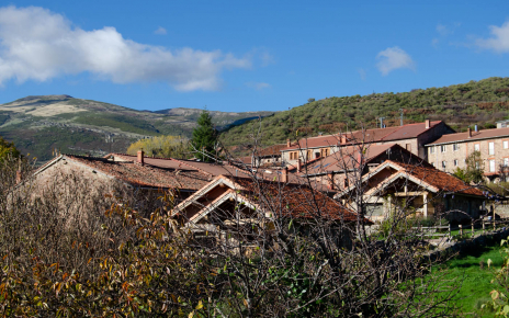 The twin holiday cottages on the edge of the village