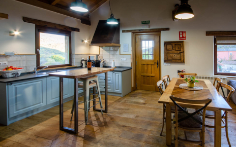 Open plan with large windows