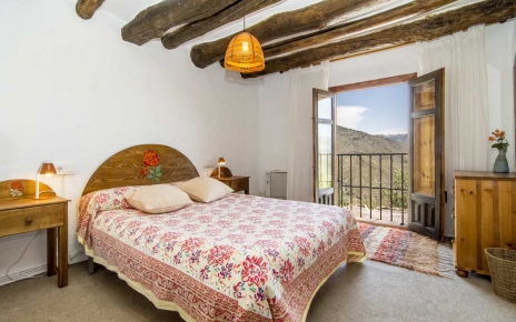 The master bedroom has wonderful views