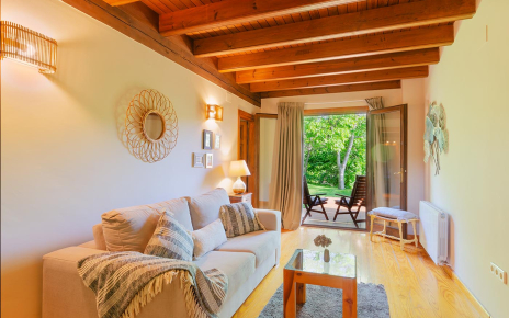 Bedroom with own living area and terrace