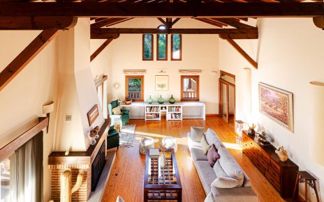 A traditional house with solid wood structure