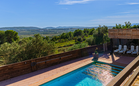 Pool seen from first floor terrace