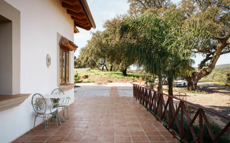 North side terrace leading to car park area