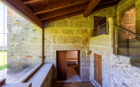 The house is arranged on three levels