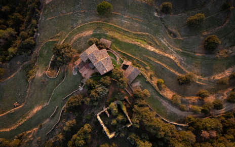 La villa vista desde el cielo