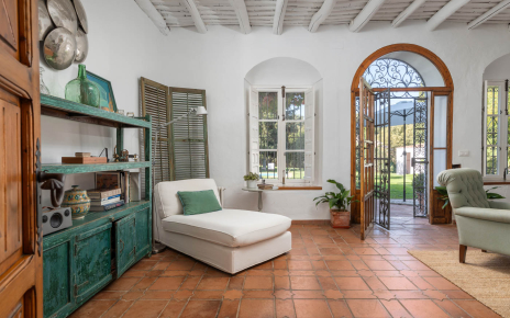 Main door in main house opens to living areas