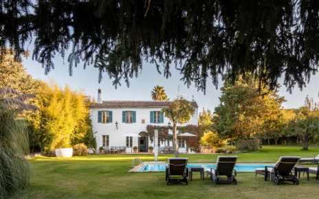 Front of the main house with pool area