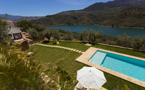 Gated pool area with views