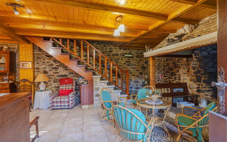 Stairs from living room to first floor