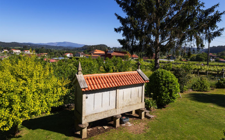Traditional raised Galician granary