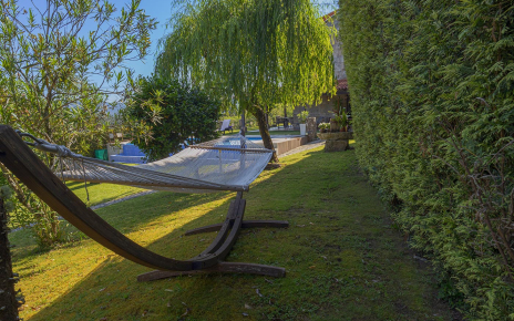 Relaxing spots next to the pool area