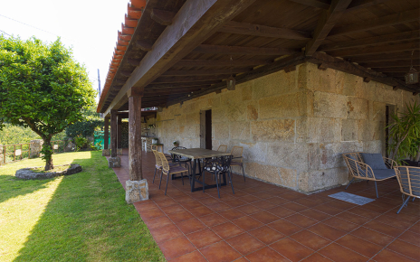 Two doors open from house into the porch