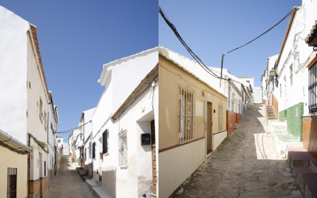 Tu calle con tu alojamiento a la izquierda