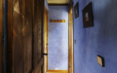 Bedroom with bathroom on first floor