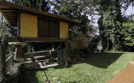 Tradition grain storage has a seting area underneath
