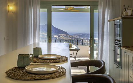 Views from kitchen and terrace