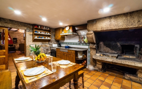 Country kitchen with original features